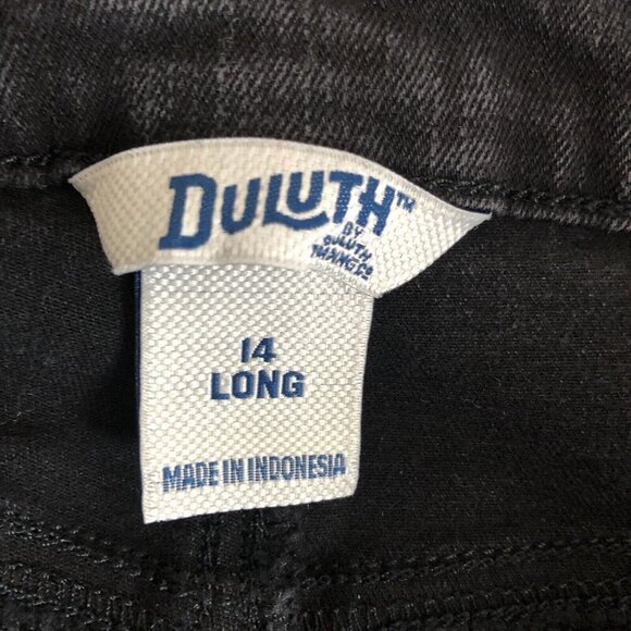 Duluth Trading Jeans 14L Womens Skinny Leg High Rise Front Seam Black - Picture 7 of 10